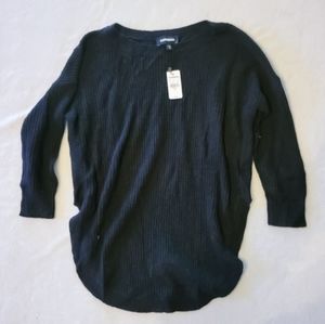 New Express Black 3/4 Sleeve Legging Sweater Sz XS